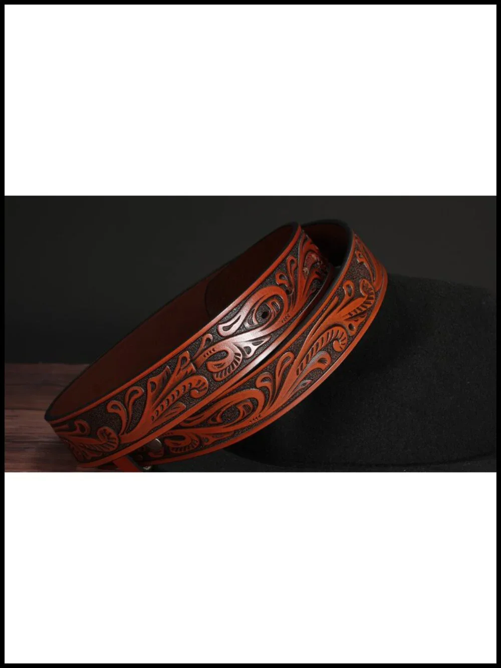 2 Pack Western Leather Belt Straps for Men Women Cowboy No Buckle